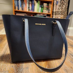 Michael Kors Navy Tote Bag (Jet Set)